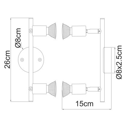 Globo 57381-2L - LED Bodové svítidlo OLANA 2xGU10/3W/230V