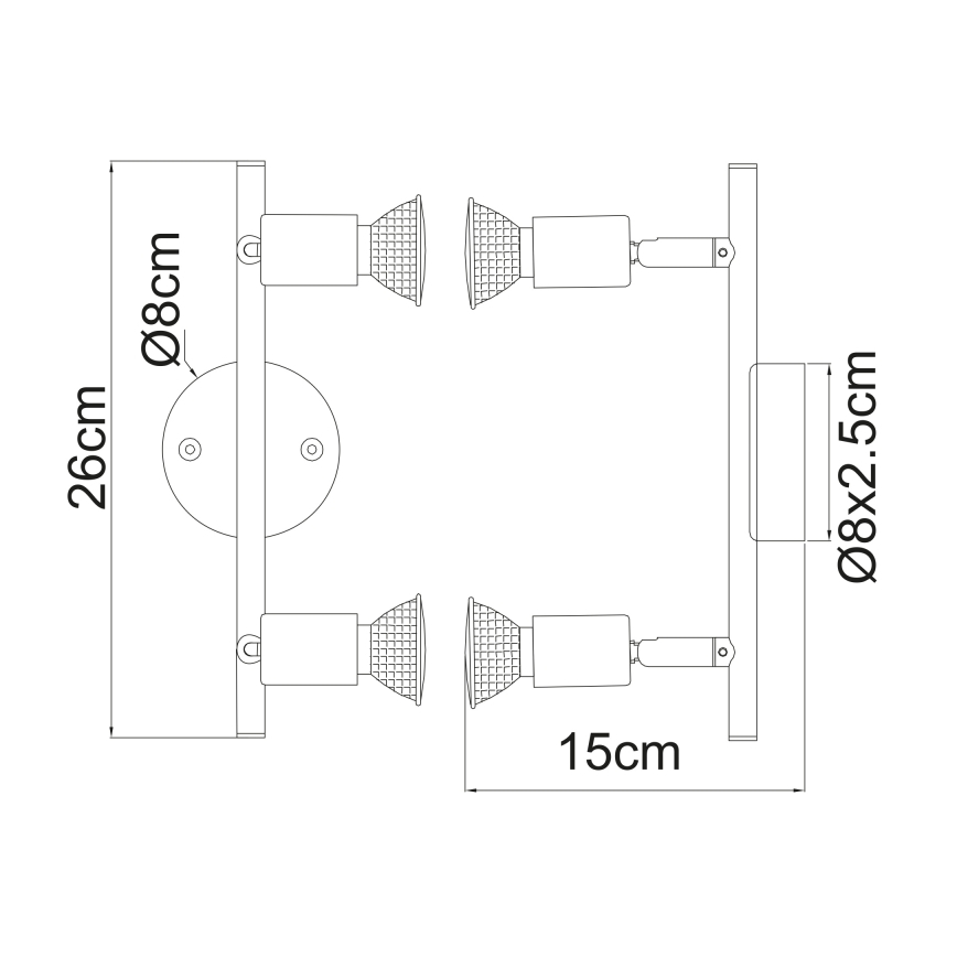 Globo - LED Bodové svítidlo 2xGU10/3W/230V