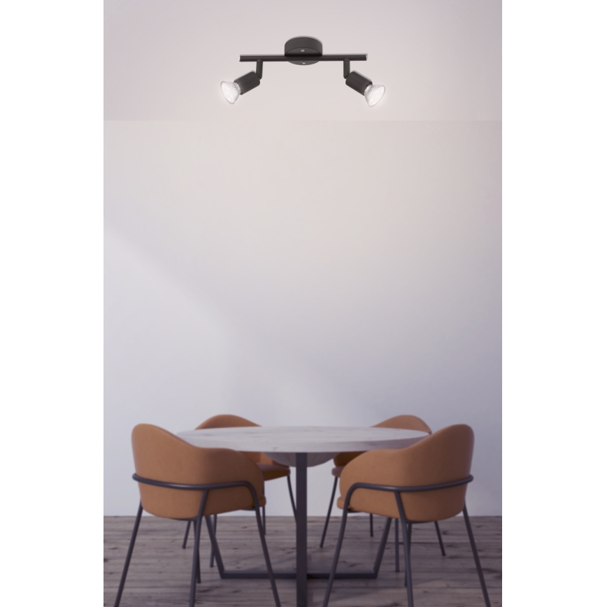 Globo - LED Bodové svítidlo 2xGU10/3W/230V černá