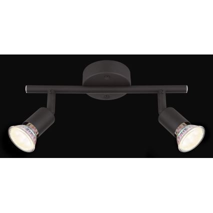 Globo - LED Bodové svítidlo 2xGU10/3W/230V černá