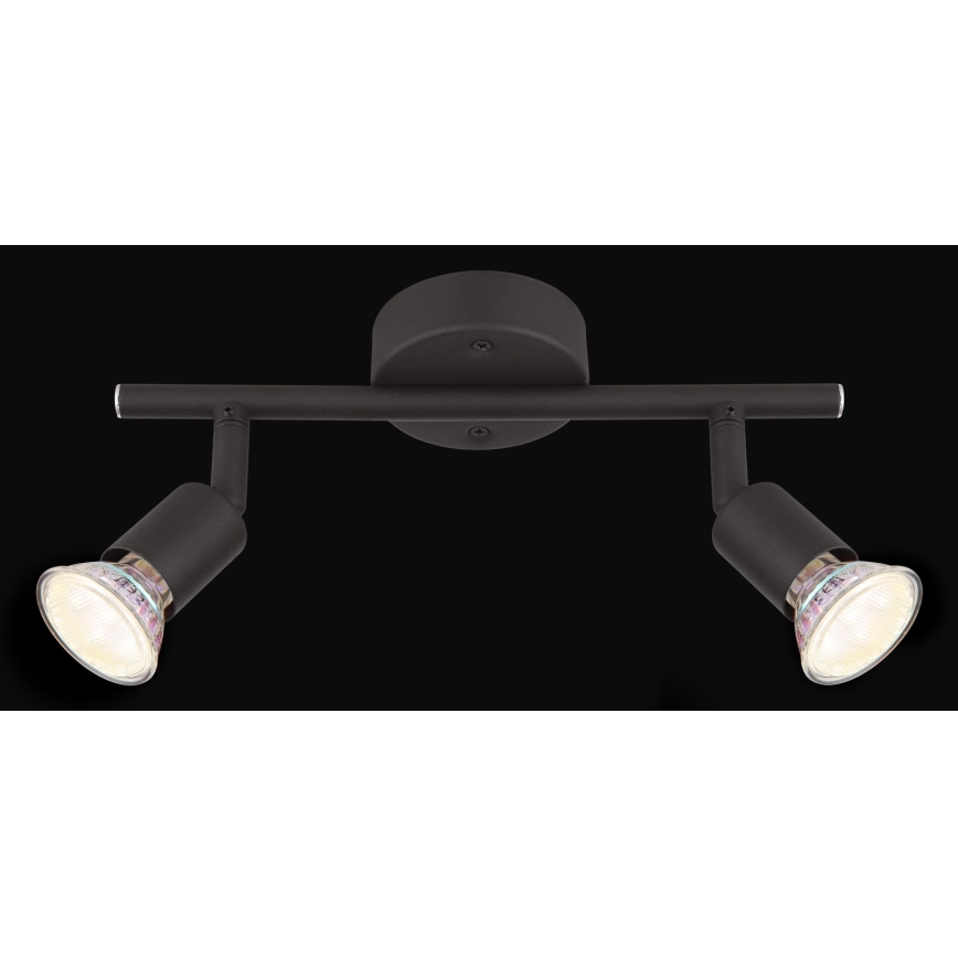 Globo - LED Bodové svítidlo 2xGU10/3W/230V černá