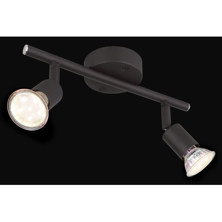 Globo - LED Bodové svítidlo 2xGU10/3W/230V černá