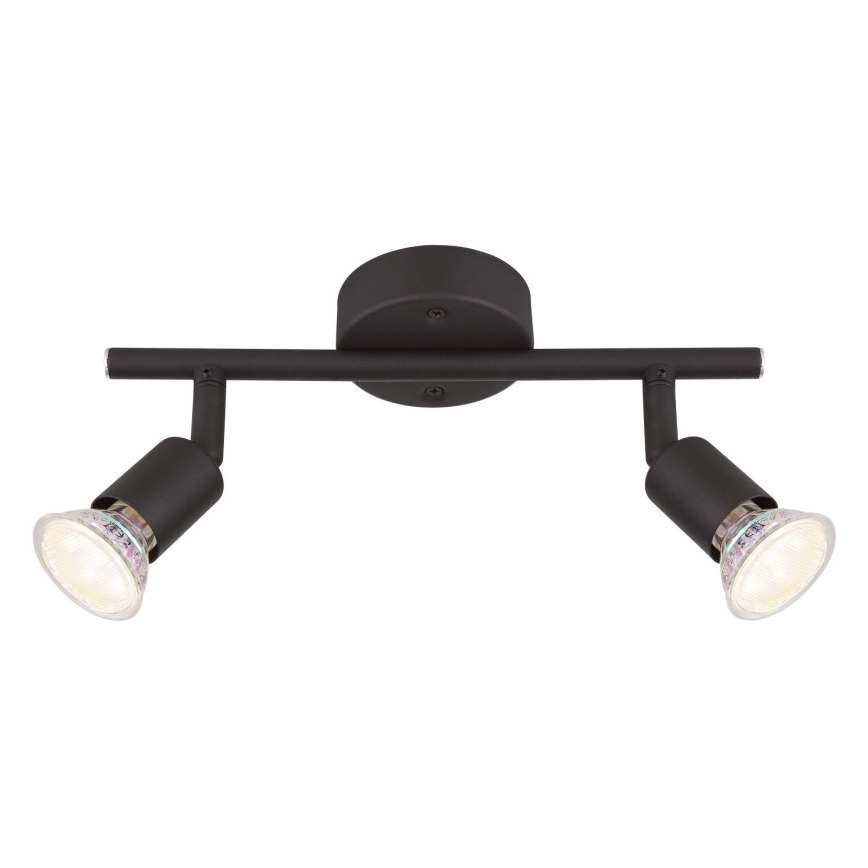 Globo - LED Bodové svítidlo 2xGU10/3W/230V černá