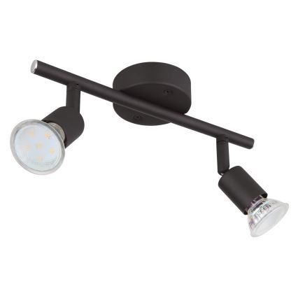 Globo - LED Bodové svítidlo 2xGU10/3W/230V černá