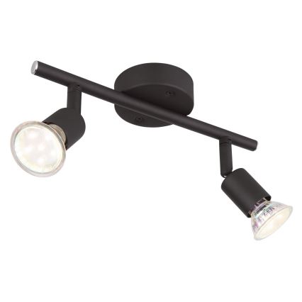 Globo - LED Bodové svítidlo 2xGU10/3W/230V černá