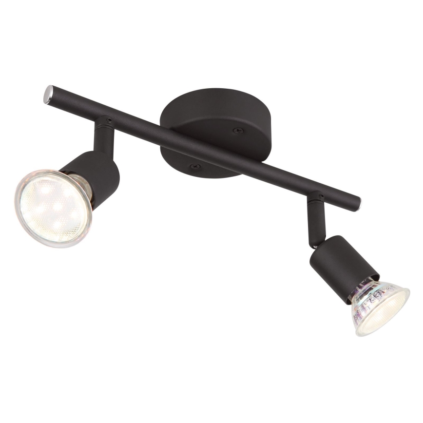 Globo - LED Bodové svítidlo 2xGU10/3W/230V černá