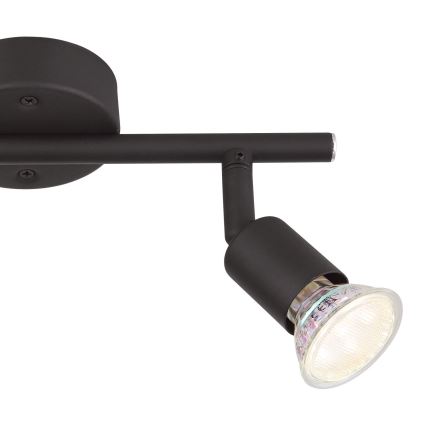 Globo - LED Bodové svítidlo 2xGU10/3W/230V černá