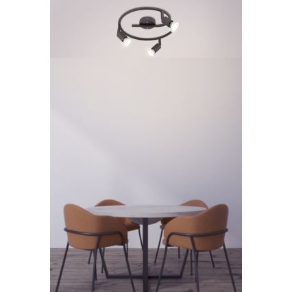 Globo - LED Bodové svítidlo 3xGU10/3W/230V černá