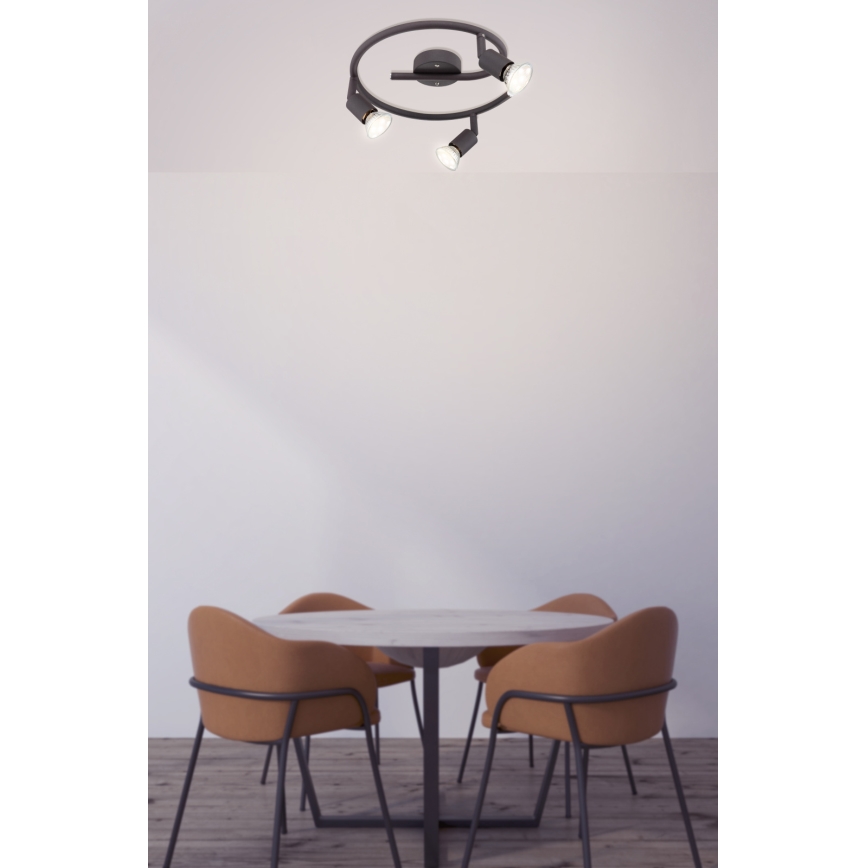 Globo - LED Bodové svítidlo 3xGU10/3W/230V černá