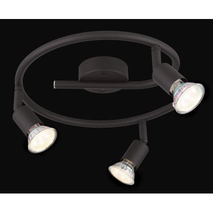 Globo - LED Bodové svítidlo 3xGU10/3W/230V černá