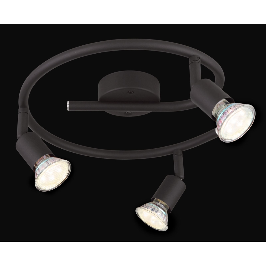 Globo - LED Bodové svítidlo 3xGU10/3W/230V černá