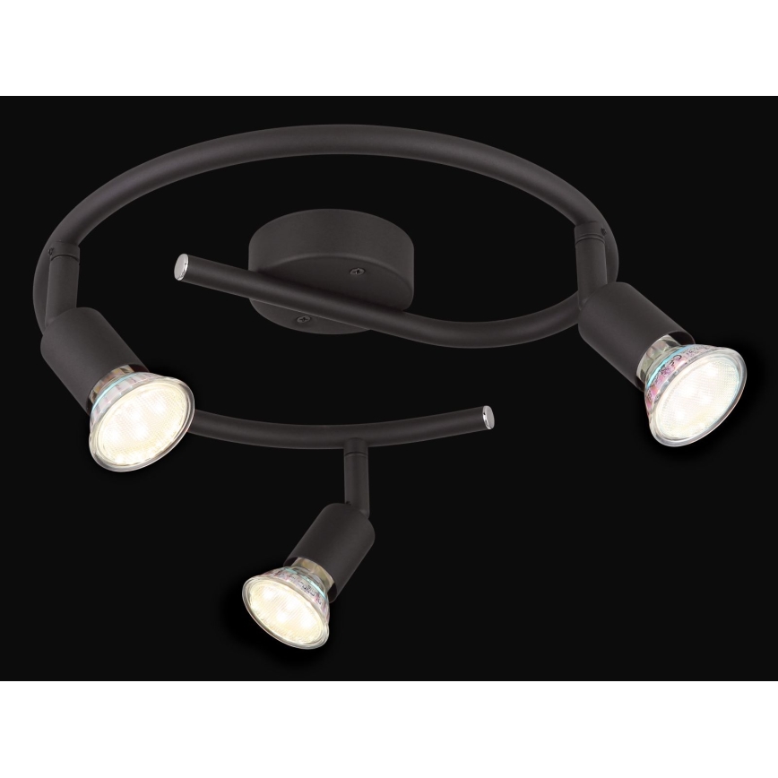 Globo - LED Bodové svítidlo 3xGU10/3W/230V černá