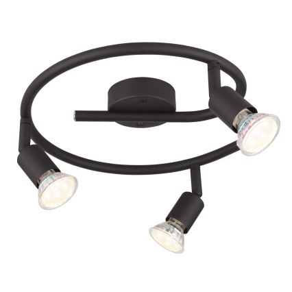 Globo - LED Bodové svítidlo 3xGU10/3W/230V černá