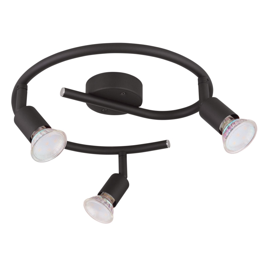 Globo - LED Bodové svítidlo 3xGU10/3W/230V černá