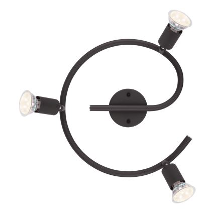 Globo - LED Bodové svítidlo 3xGU10/3W/230V černá