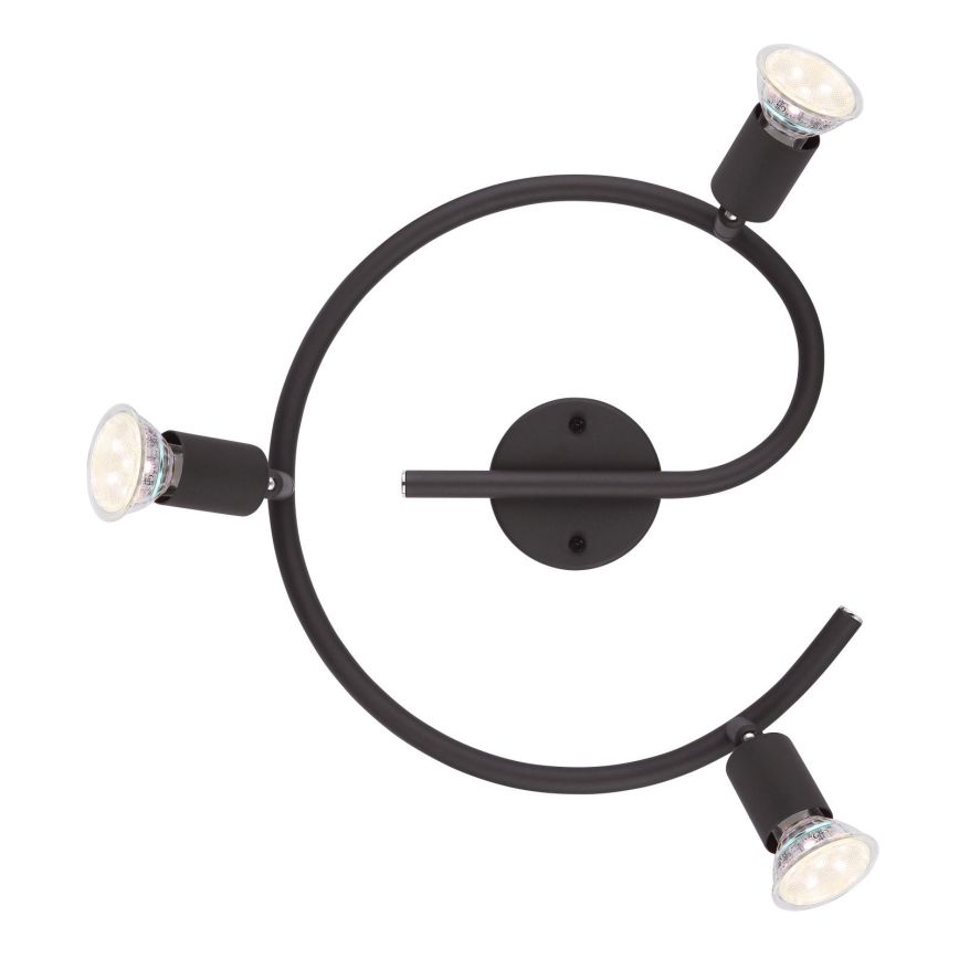Globo - LED Bodové svítidlo 3xGU10/3W/230V černá
