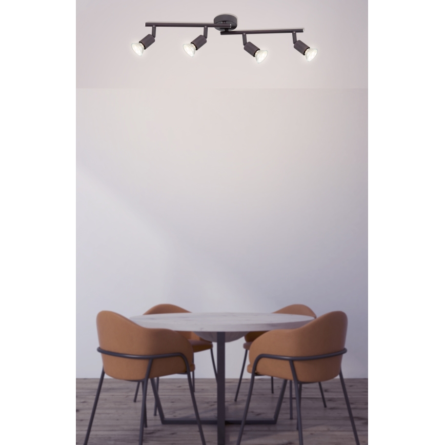 Globo - LED Bodové svítidlo 4xGU10/3W/230V černá