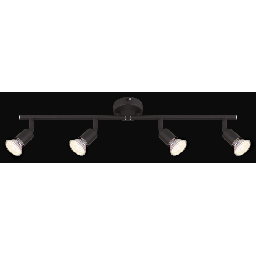 Globo - LED Bodové svítidlo 4xGU10/3W/230V černá