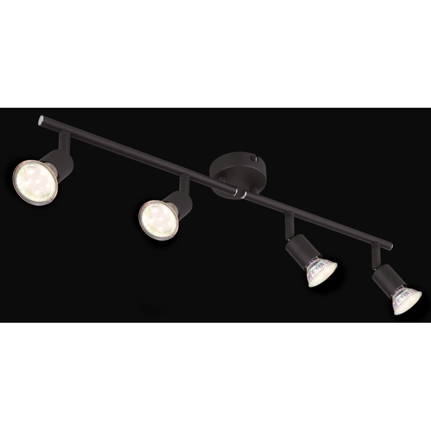 Globo - LED Bodové svítidlo 4xGU10/3W/230V černá