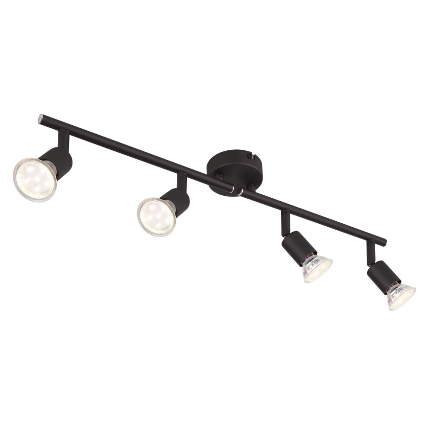 Globo - LED Bodové svítidlo 4xGU10/3W/230V černá