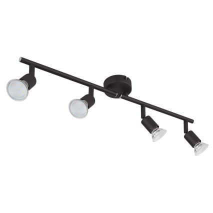 Globo - LED Bodové svítidlo 4xGU10/3W/230V černá