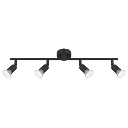 Globo - LED Bodové svítidlo 4xGU10/3W/230V černá