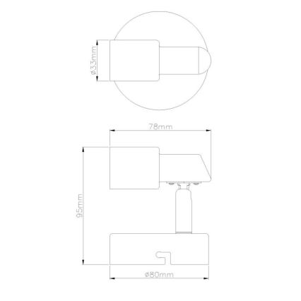 Globo - LED Nástěnné bodové svítidlo 1xGU10/3W/230V