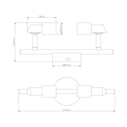 Globo - LED Bodové svítidlo 2xGU10/3W/230V