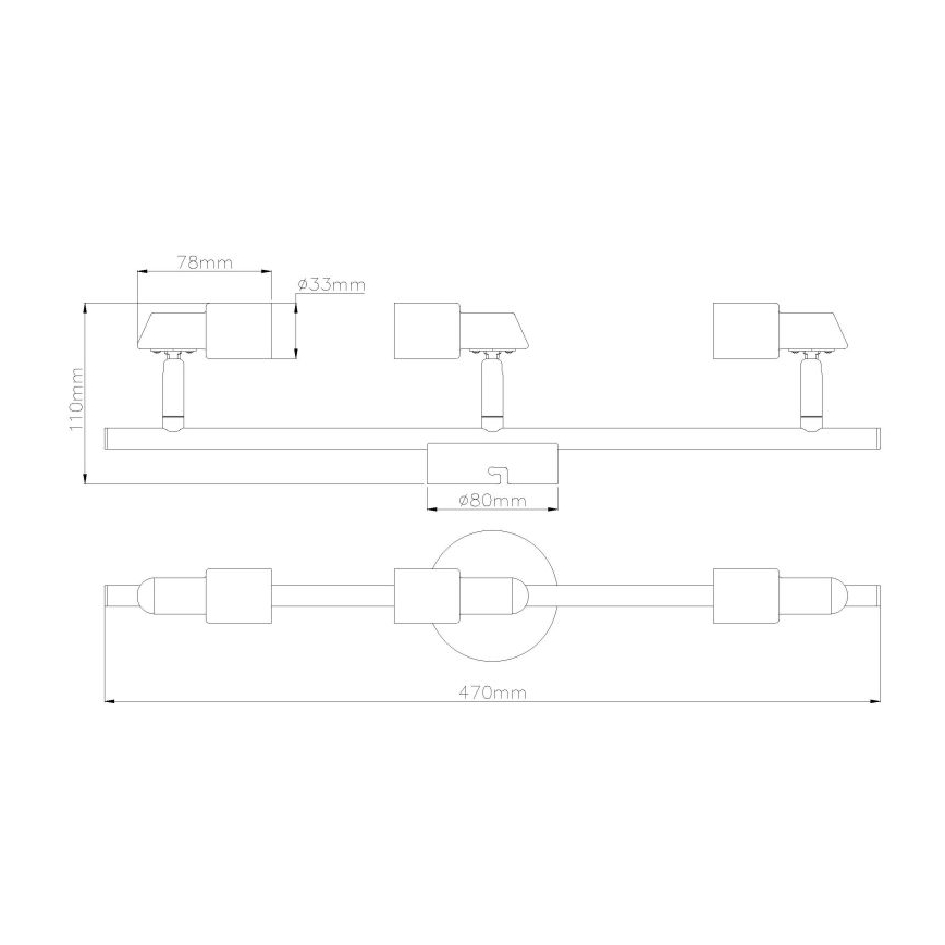 Globo - LED Bodové svítidlo 3xGU10/3W/230V