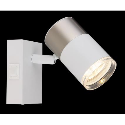 Globo - Nástěnné bodové svítidlo 1xGU10/25W/230V bílá/matný chrom