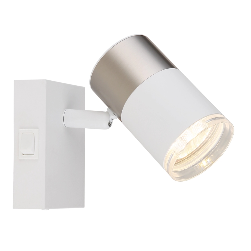 Globo - Nástěnné bodové svítidlo 1xGU10/25W/230V bílá/matný chrom