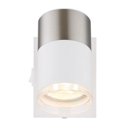 Globo - Nástěnné bodové svítidlo 1xGU10/25W/230V bílá/matný chrom