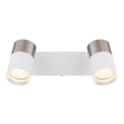 Globo - Bodové svítidlo 2xGU10/25W/230V bílá/matný chrom