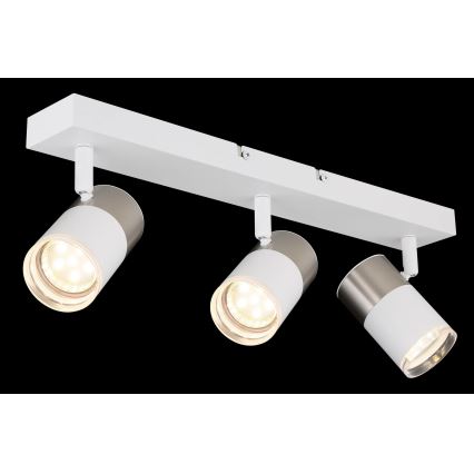 Globo - Bodové svítidlo 3xGU10/25W/230V bílá/matný chrom