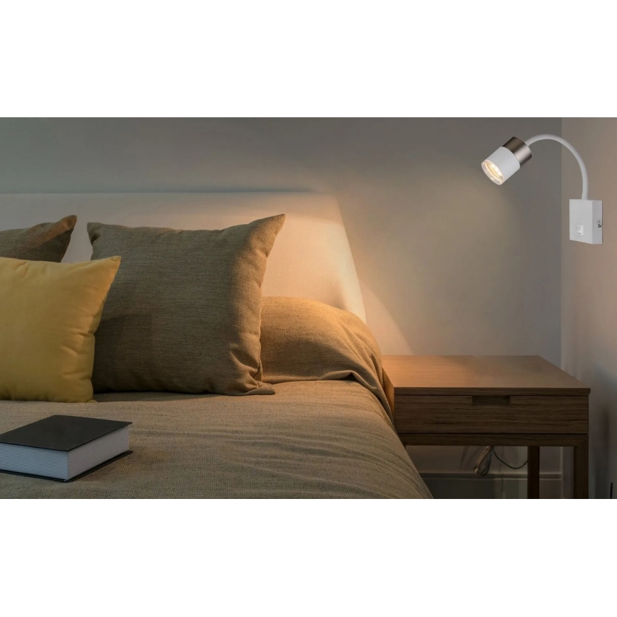 Globo - Nástěnné bodové svítidlo 1xGU10/25W/230V bílá/matný chrom