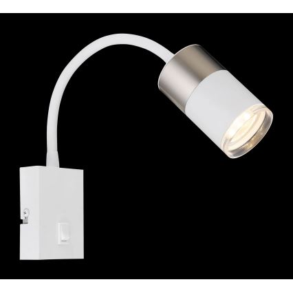 Globo - Nástěnné bodové svítidlo 1xGU10/25W/230V bílá/matný chrom