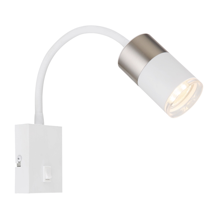Globo - Nástěnné bodové svítidlo 1xGU10/25W/230V bílá/matný chrom
