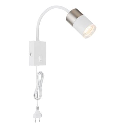 Globo - Nástěnné bodové svítidlo 1xGU10/25W/230V bílá/matný chrom