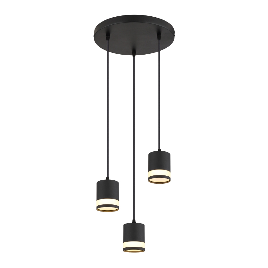 Globo - LED Lustr na lanku 3xGX53/7W/230V 3000K černá