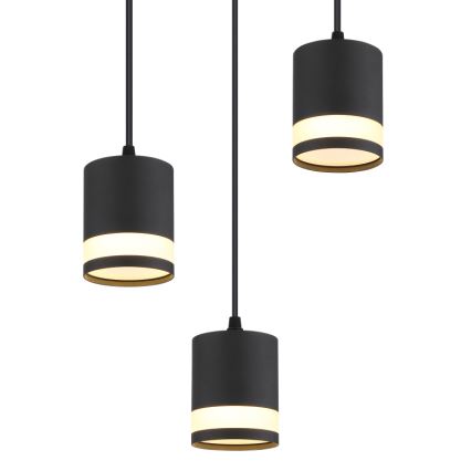 Globo - LED Lustr na lanku 3xGX53/7W/230V 3000K černá