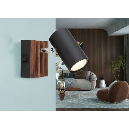 Globo - Nástěnné bodové svítidlo 1xGU10/25W/230V černá