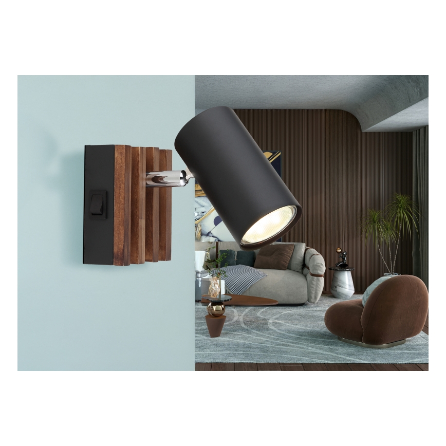 Globo - Nástěnné bodové svítidlo 1xGU10/25W/230V černá