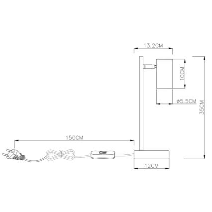 Globo - Stolní lampa 1xGU10/5W/230V