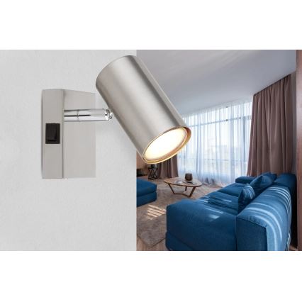 Globo - Nástěnné bodové svítidlo 1xGU10/25W/230V matný chrom