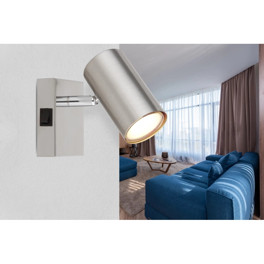 Globo - Nástěnné bodové svítidlo 1xGU10/25W/230V matný chrom
