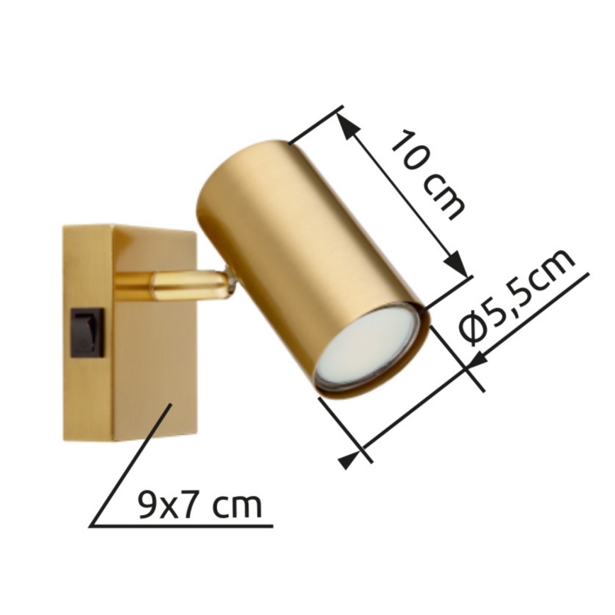 Globo - Nástěnné bodové svítidlo 1xGU10/25W/230V šedá/hnědá