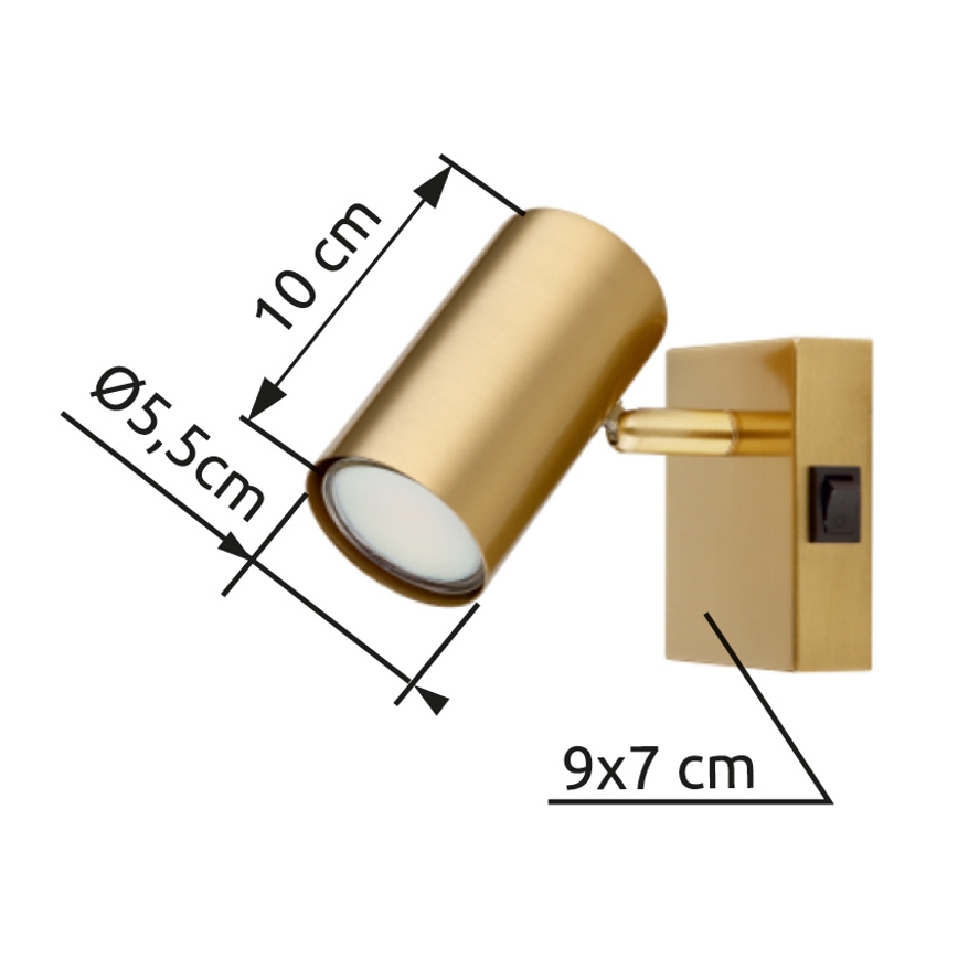 Globo - Nástěnné bodové svítidlo 1xGU10/25W/230V zlatá