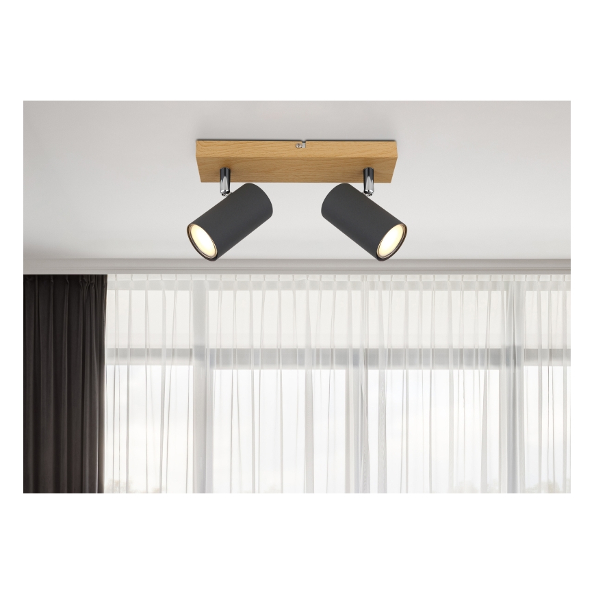 Globo - Bodové svítidlo 2xGU10/35W/230V šedá/hnědá