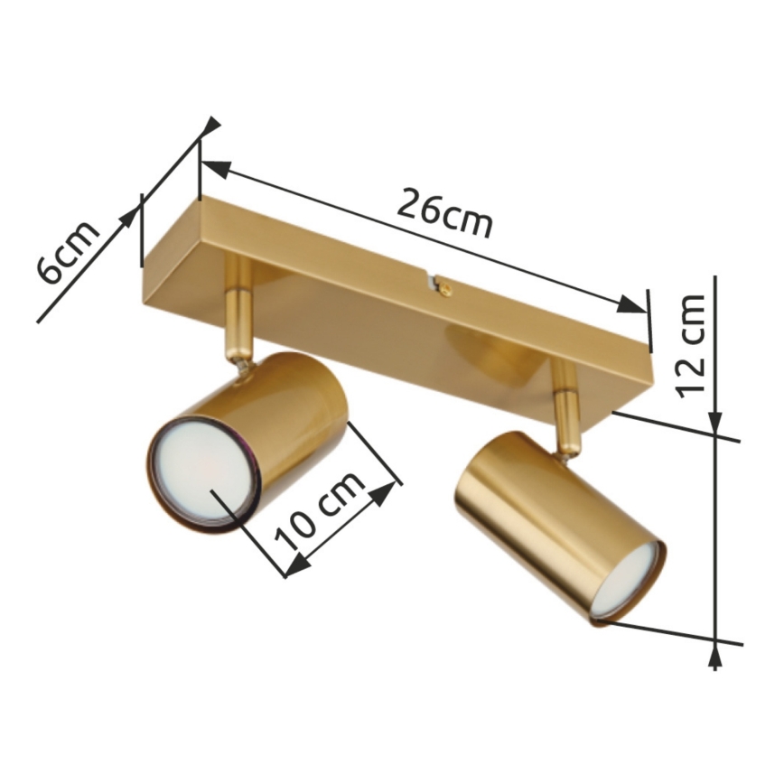 Globo - Bodové svítidlo 2xGU10/35W/230V zlatá