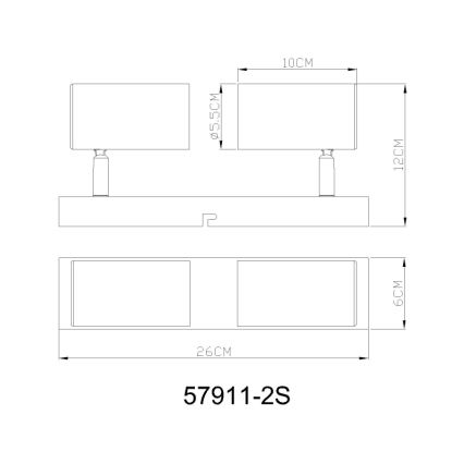 Globo - Bodové svítidlo 2xGU10/25W/230V